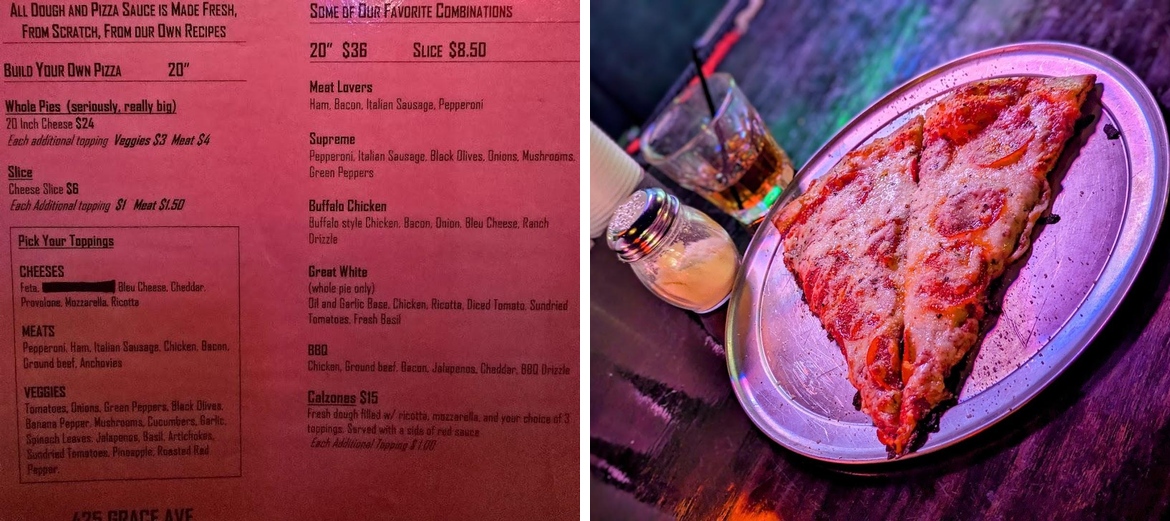 Mosey's Downtown Menu
